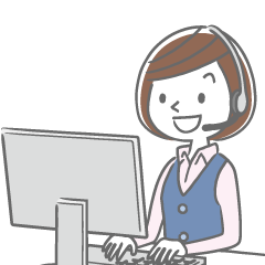 女性オペレーターがパソコンに向かっている